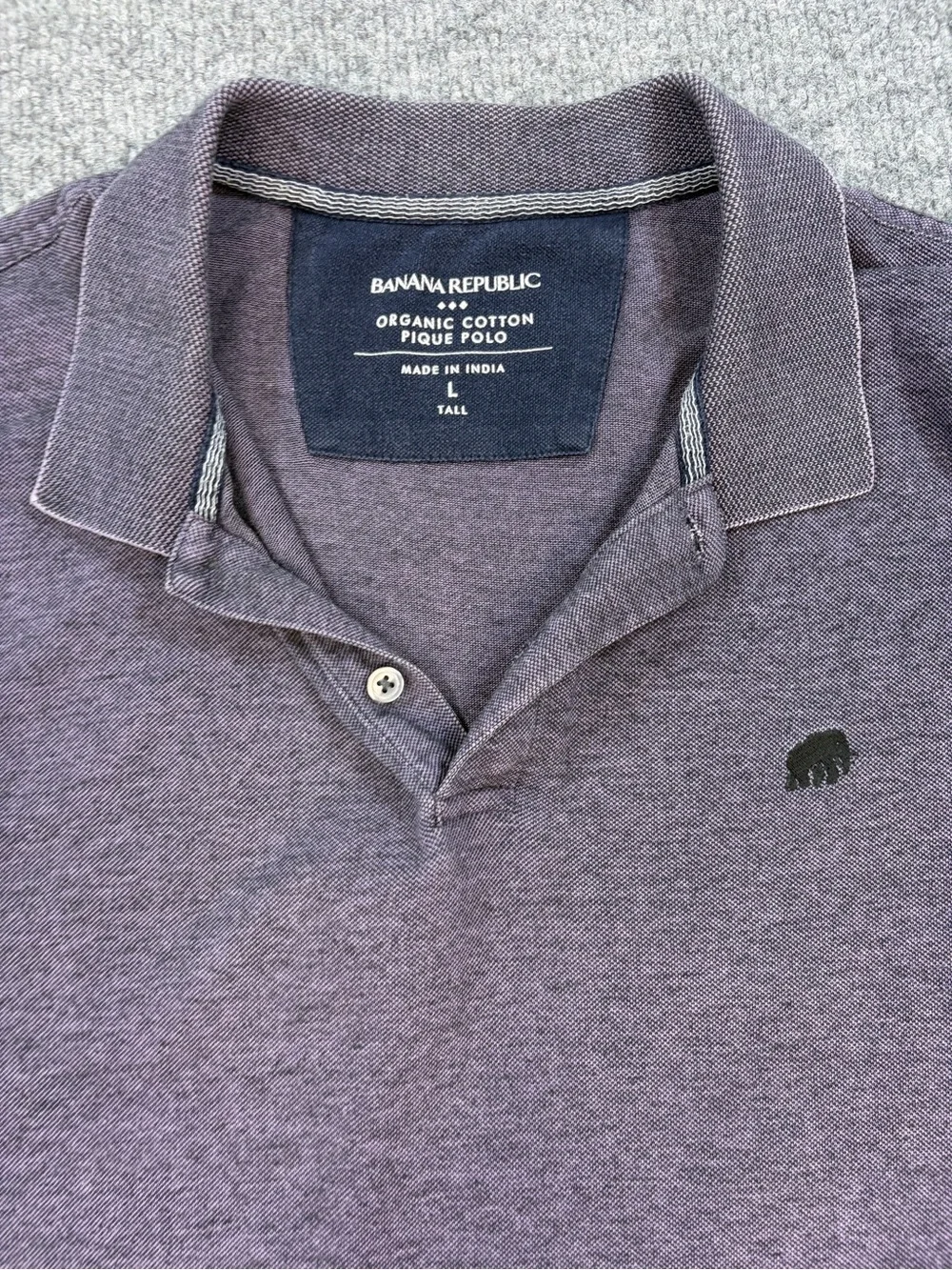 Banana Republic Organic Cotton Polo | Quiet Luxury | Purple Lilac Golf Casual